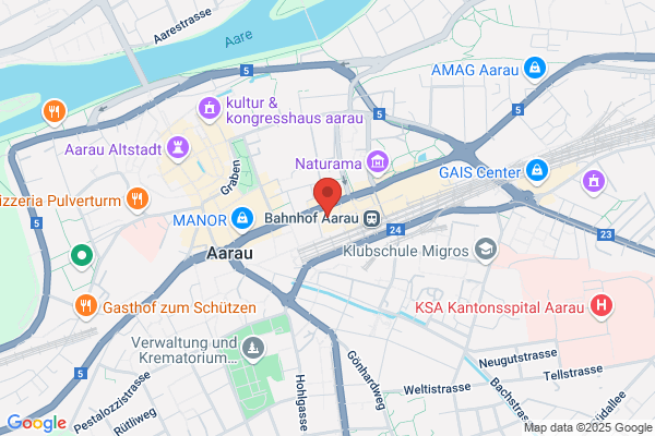 Linder Blumen am Bahnhofplatz in Aarau